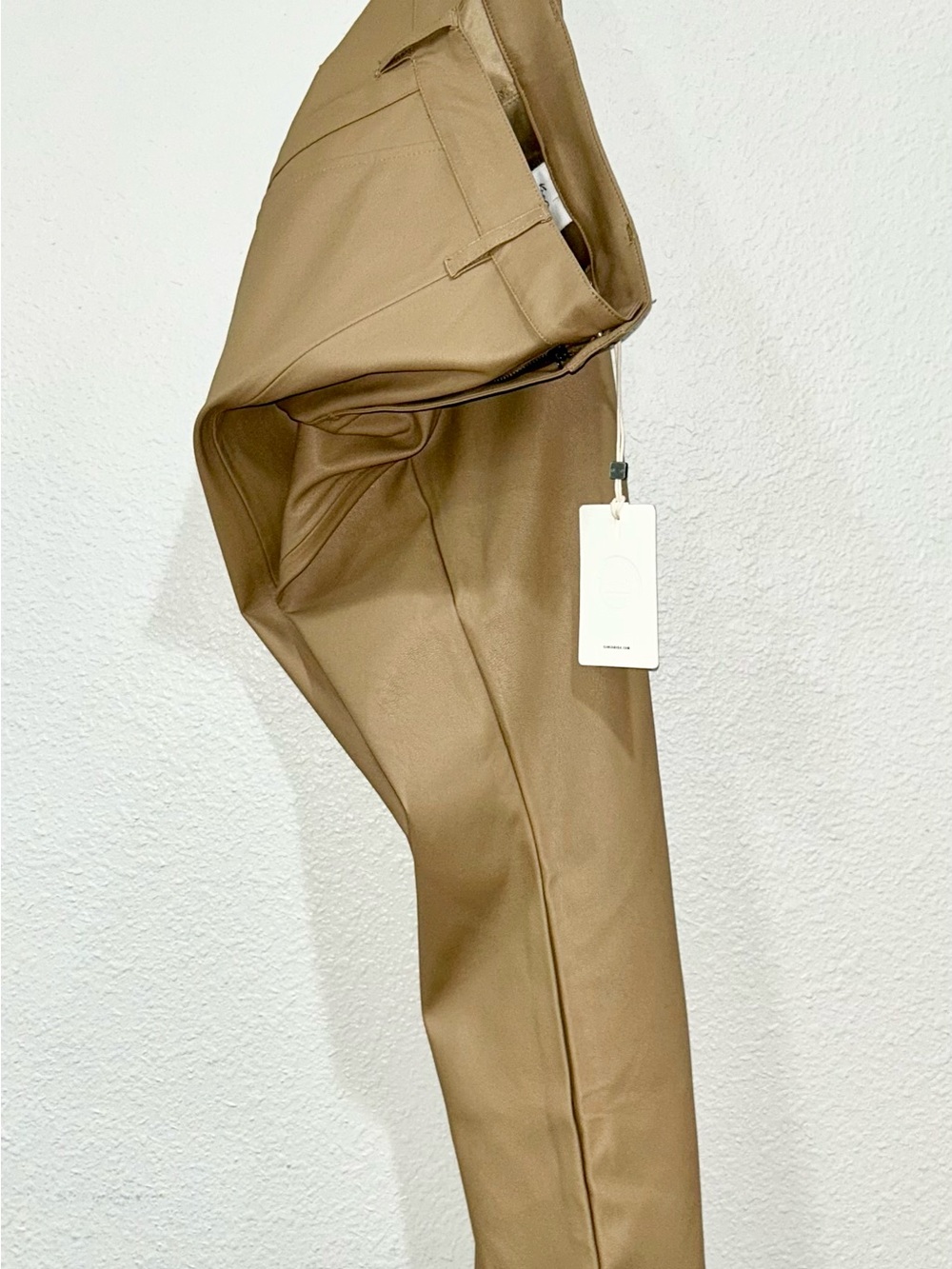 Woman’s New KanCan Los Angeles Tan Faux Leather Pants